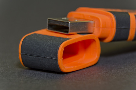 Flash Drive Orangeの写真素材