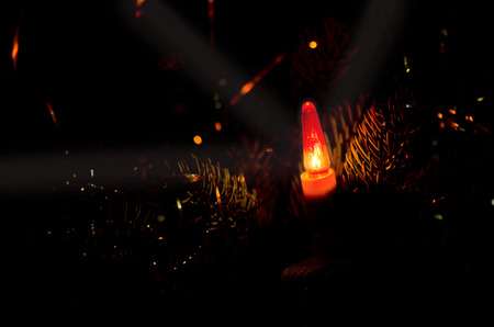 Christmas tree lightの写真素材
