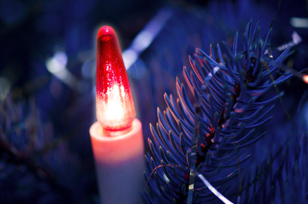 Christmas tree lightの写真素材
