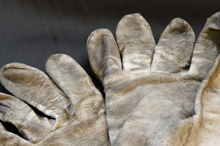 dirty glovesの写真素材