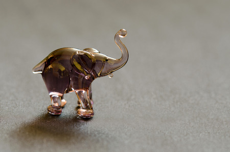 gray elephant made of glassの写真素材