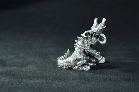 pewter figurine demonの写真素材