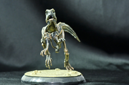 dinosaur skeleton runningの写真素材