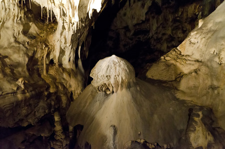Stalagmite in the cave