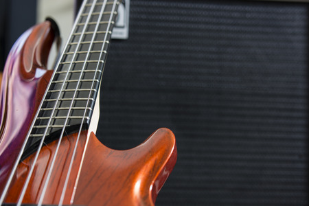 electric bass guitar and combo