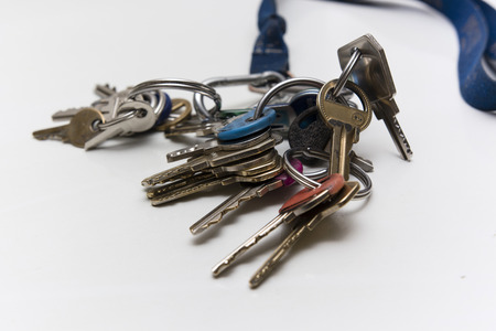 bunch of keys lyingの写真素材