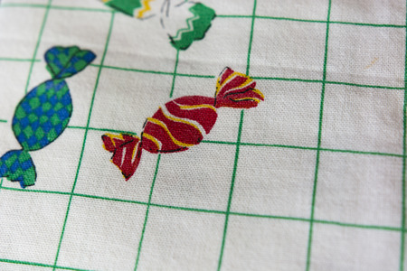 pattern tablecloth with imitation candy