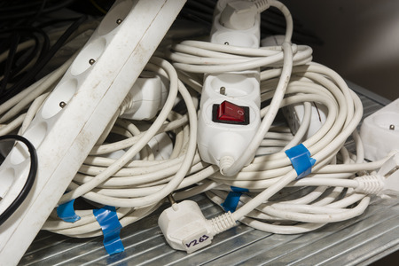 Meeting extension cords with switch for drawers