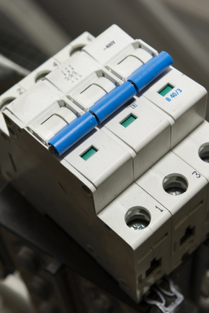 three-phase circuit breaker lying