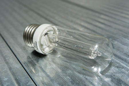 halogen lamp with a classic threadの写真素材