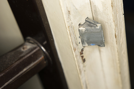 section handles and door mechanism in the doorの写真素材