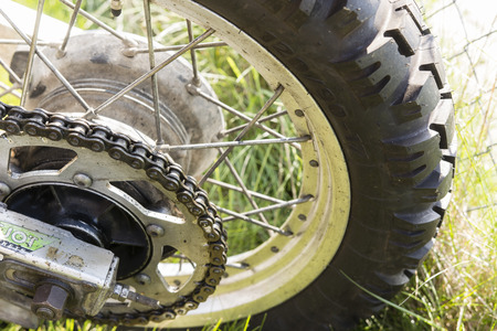 part of the tire and wheel off-road motorbikes