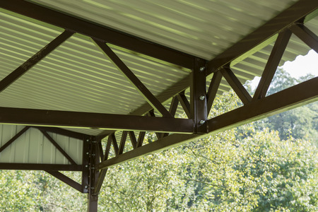 Metal construction with metal covering.の写真素材