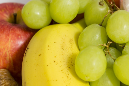 Detail of wine and banana.の写真素材
