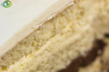 Butter cake in section.の写真素材