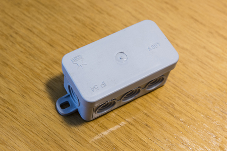 Electrician insulating plastic box.の写真素材