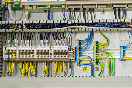 Connection terminals with wires.のeditorial素材