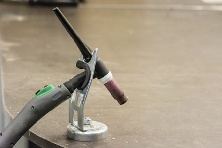 TIG welding head.
