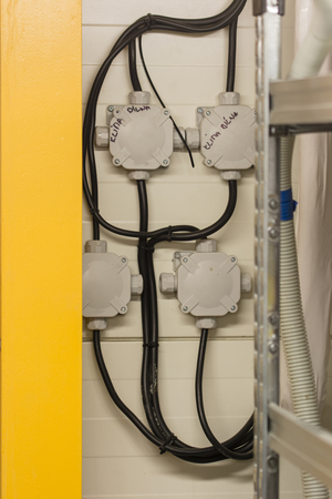 Connected insulated electric box with cables. Connected insulated electric box with cables.