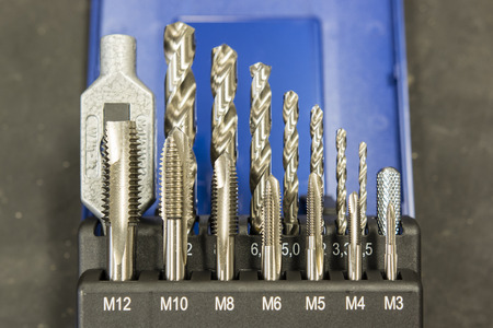 Set of taps with drills.