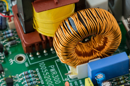 Coil on printed circuit board.のeditorial素材