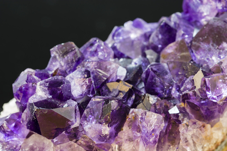 Crystal of amethyst with glistening purple color.の写真素材