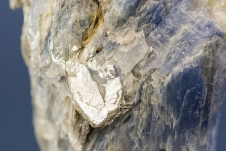 Crystal of bluish cyanide mineral.の写真素材