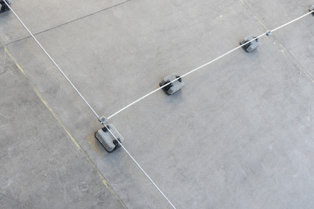 Tiled beams with lightning conductor.の写真素材