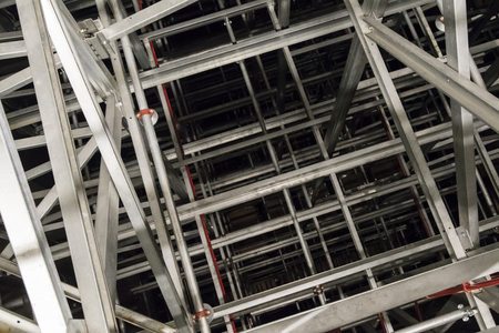 Depth of rack warehouse.の写真素材