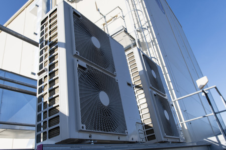 Cooling air conditioning unit on the roof.