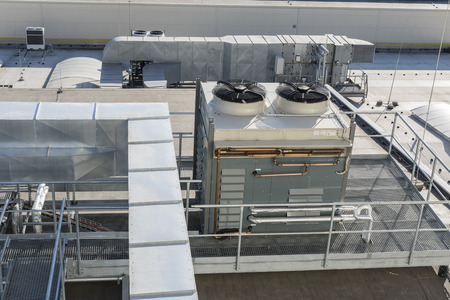 Cooling air conditioning unit on the roof.