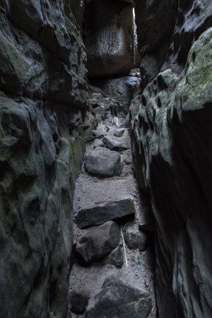 The path between stones.の写真素材