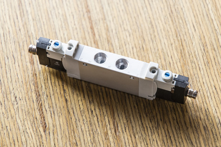 Pneumatic valve with connectors.の写真素材