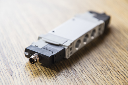 Pneumatic valve with connectors.の写真素材
