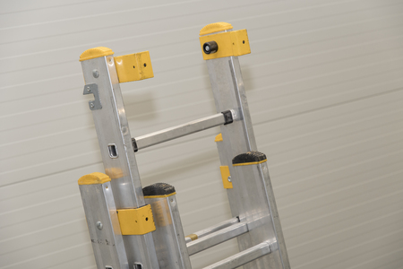 The top of the aluminum ladder.の写真素材