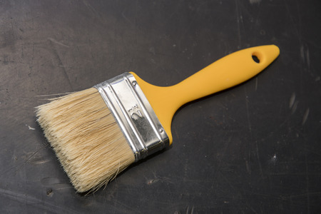 Brush with yellow handle.の写真素材
