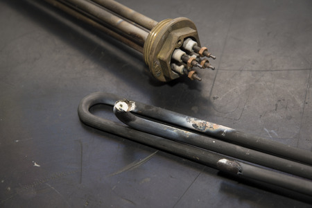 Damaged burnt heater.の写真素材