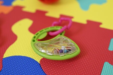 Plastic gravel toy with balls.