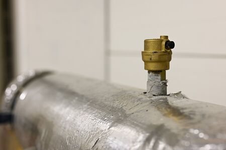 Venting valve for pipes with aluminum housing.の写真素材