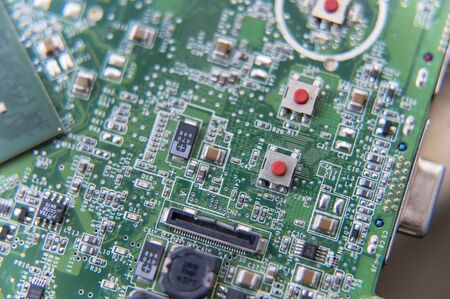 Button on Laptop Motherboard in Detail.