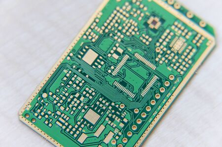 Motherboard paths for electronic components.