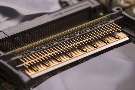 Connectors for inserting RAM memories in notebook.の写真素材