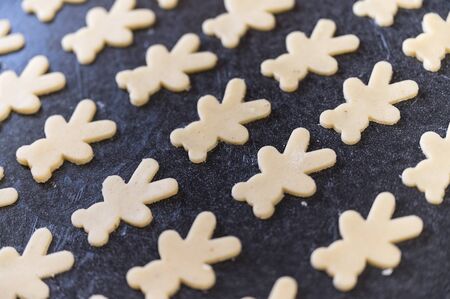 Teddy bears on a baking sheet.