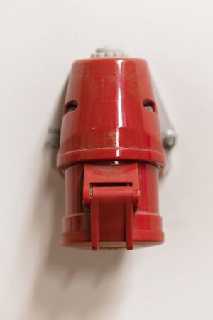 Three-phase socket on the wall.