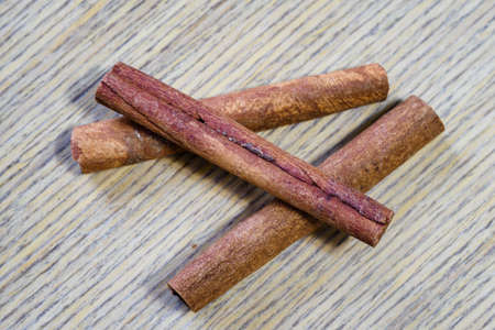 Close-up of cinnamon on the table.