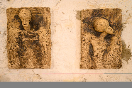 Artistic images of clay on the theme of Africa.の写真素材