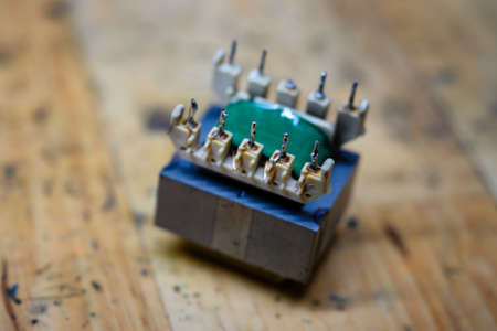 Small power transformer with spikes.