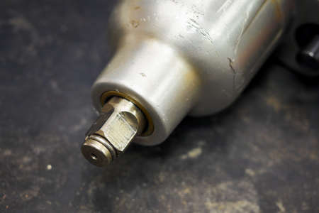 Detail of a part of a mandrel tightening gun.の写真素材