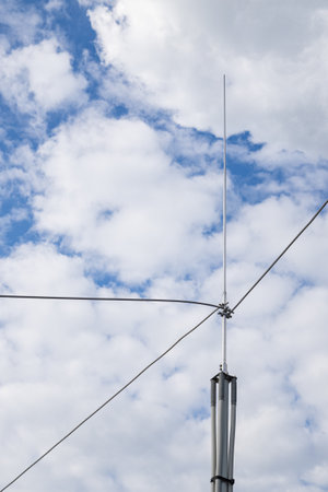 Lightning arrester with three wires and safety conductor.の写真素材