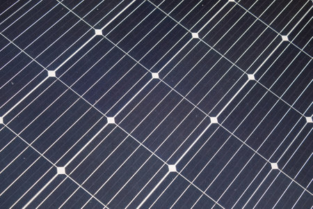 Detail of solar panels on the roof.の写真素材